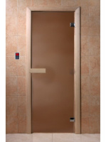 Дверь Бронза матовая 190х70, 6 мм, 2 петли (коробка хвоя) DW