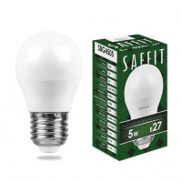 Лампа светодиодная SAFFIT SBG4505 Шарик E27 5W 4000K белый /8362903