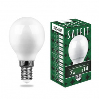 Лампа светодиодная SAFFIT SBG4507 Шарик E14 7W 2700K теплый /5337124