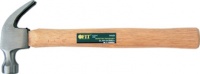 Молоток-гвоздодер 340 грамм Fit деревянная ручка /44625