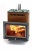 Печь банная ТМФ Витрувия II Inox с большим светопрозрачным экраном, с теплообменником, терракота